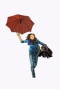 Umbrella Woman Run