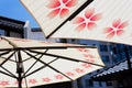 Umbrellas Against the Little Tokyo Skyline Royalty Free Stock Photo