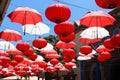 Umbrellas and Chinese lanterns, Mauritius