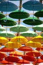 Umbrellas in different colours Royalty Free Stock Photo