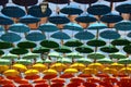 Umbrellas in different colours Royalty Free Stock Photo