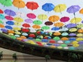 Umbrellas installation in Kota Tua, Jakarta