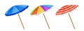 Umbrellas isolated Vector. colorful realistic style umbrellas decors Royalty Free Stock Photo