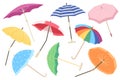 Umbrellas mega set graphic elements in flat design. Vector illustration Royalty Free Stock Photo