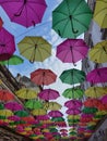 Umbrellas in Timi?oara Royalty Free Stock Photo