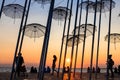 Umbrellas on the waterfront at Thessaloniki