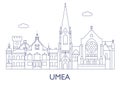 Umea, The most famous buildings of the city Royalty Free Stock Photo