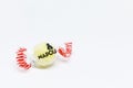 Hard lemon candy with the name Napolion Royalty Free Stock Photo