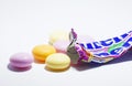 Mentos sweets on a white background Royalty Free Stock Photo