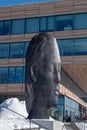 Umea, Norrland Sweden - March 26, 2023: the new artwork Julia located next to the artistic campus. Royalty Free Stock Photo