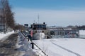 Umea, sweden 26 MARCH 2023. Sunny winter day by the Umea River.