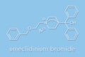 Umeclidinium bromide COPD drug molecule. Skeletal formula. Royalty Free Stock Photo