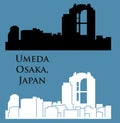 Umeda, Osaka, Japan ( Modern Buildings ) Royalty Free Stock Photo