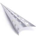 Rolled corner in silver with stars Royalty Free Stock Photo