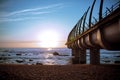 Umhlanga Pier in Durban South Africa in Sunset