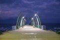 Umhlanga Pier with the whale bone structure, Durban, South Africa