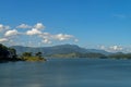 Umiam Lake is a reservoir in the hills, Beautiful Bridge over stream , Meghalaya, India Royalty Free Stock Photo