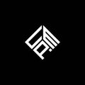 UMP letter logo design on black background. UMP creative initials letter logo concept. UMP letter design Royalty Free Stock Photo