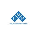 UMP letter logo design on WHITE background. UMP creative initials letter logo concept Royalty Free Stock Photo