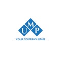 UMP letter logo design on WHITE background. UMP creative initials letter logo concept