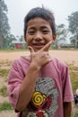 Umphang, Thailand November 26, 2016 - unidentified Karen children 5-8 years old in Karen hill tribe village