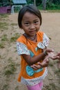 Umphang, Thailand November 26, 2016 - unidentified Karen children 5-8 years old in Karen hill tribe village