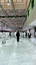 Umrah pilgrims walk across the hill of sofa and hill of Marwa