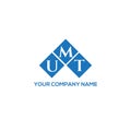 UMT letter logo design on WHITE background. UMT creative initials letter logo concept. Royalty Free Stock Photo