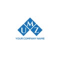 UMZ letter logo design on WHITE background. UMZ creative initials letter logo concept. Royalty Free Stock Photo