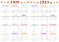 Calendario Colorato 2019-2020 Per I Bambini