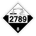 UN2789 Class 8 Acetic Acid Symbol Sign, Vector Illustration, Isolate On White Background Label. EPS10