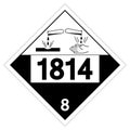UN1814 Class 8 Potassium Hydroxide Symbol Sign, Vector Illustration, Isolate On White Background Label. EPS10