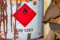 UN1263 - Flammable Liquid Placards - UN1263 Hazard Class 3 Royalty Free Stock Photo