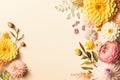 spring background, with flowers, in pastel shades of colours, Generative Ai