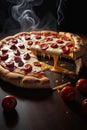 un impresionante fotografia de una porciÃ³n de pizza