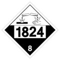 UN1824 Sodium Hydroxide Symbol Sign, Vector Illustration, Isolate On White Background Label. EPS10 Royalty Free Stock Photo