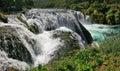 Una wild River. Waterfall in Strbacki buk. Bosna and Hercegovina. Beautiful big waterfall on the wild river.