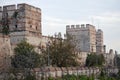 Unable to resist the conquest of Istanbul Byzantine walls Royalty Free Stock Photo