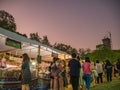 Unacquainted People of tourist walking in thailand tourism festival 2019 at Lumpini Central park. Royalty Free Stock Photo