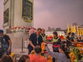 Unacquainted People visit `King taksin Festival` at Wongwianyai bangkok city Thailand.