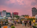 Unacquainted People visit `King taksin Festival` at Wongwianyai bangkok city Thailand.