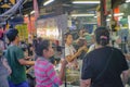 Unacquainted Thai people or tourist in Talat Phlu Train Station Market.Talat Phlu Market is the Old market and very Famous local F