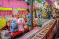 Unacquainted Thailand people or tourist Playing thai Local Street Shooting Game in `Loi Krathong ` Temple Fair of Wat Saket Temple