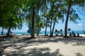 Unacquainted Tourist walking on poda island