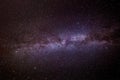 Unadorned milky way photo from North hemisphere - summer night zenith sky