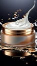 Unadulterated elegance Cosmetic cream shines in solitude on white Royalty Free Stock Photo