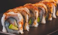 Unagi roll or Japanese grilled eel roll