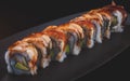 Unagi roll or Japanese grilled eel roll