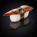 Unagi sushi with smoked eel