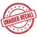 UNAIDED RECALL, words on red round stamp sign Royalty Free Stock Photo